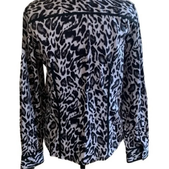 ✨Jones New York✨ Ladies animal print, black white and gray leopard print - Picture 6 of 8